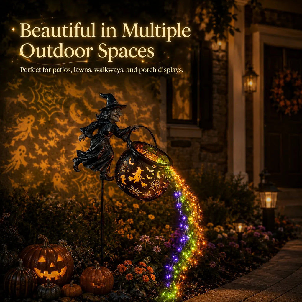 🔥 49% OFF Halloween Early Bird Sale 🎃 Halloween Witch Cauldron Garden Light