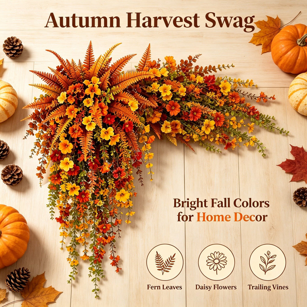 🔥LAST DAY 49% OFF: 🍂ARTIFICIAL FALL HARVEST HANGING BASKET - AUTUMN PORCH & DOOR DECORATION