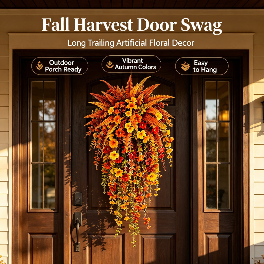 🔥LAST DAY 49% OFF: 🍂ARTIFICIAL FALL HARVEST HANGING BASKET - AUTUMN PORCH & DOOR DECORATION