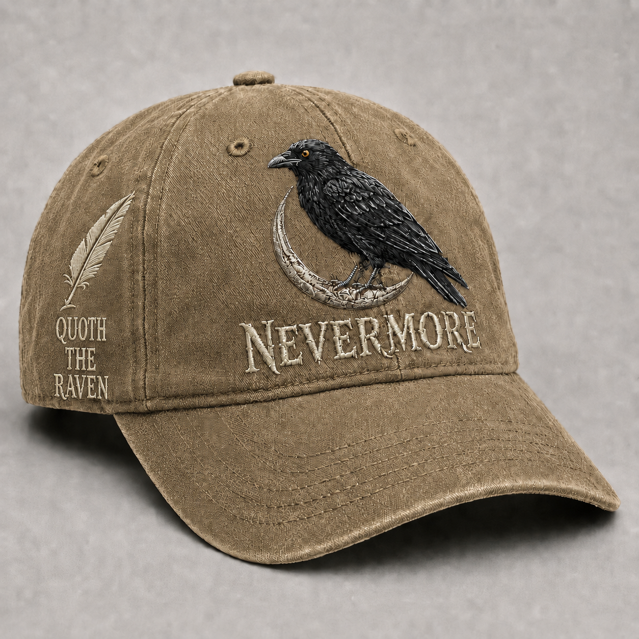 ⬛🐦Nevermore Raven Vintage Cap | Gothic Bird Lover Hat