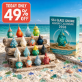 🌊🧝‍♂️ 2026 Coastal Gnome Advent Calendar – 24 Sea Glass Christmas Charms 🎄✨