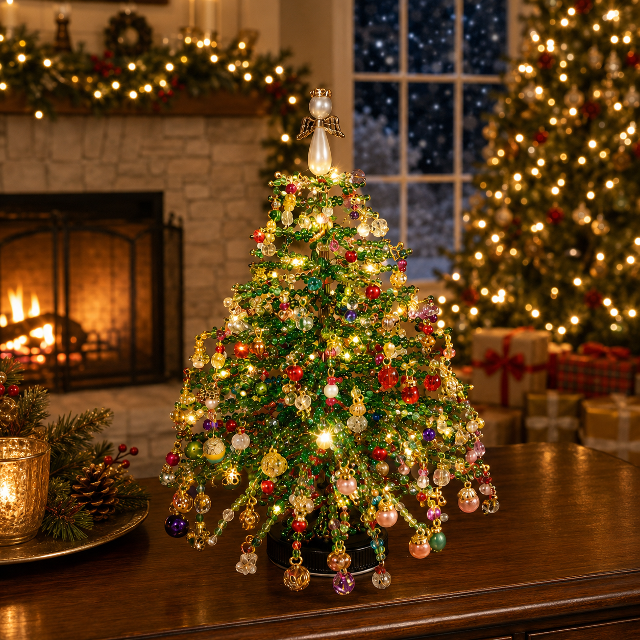 🎄✨ DIY Beaded Christmas Tree Kit – Create Your Own Sparkling Holiday Decoration