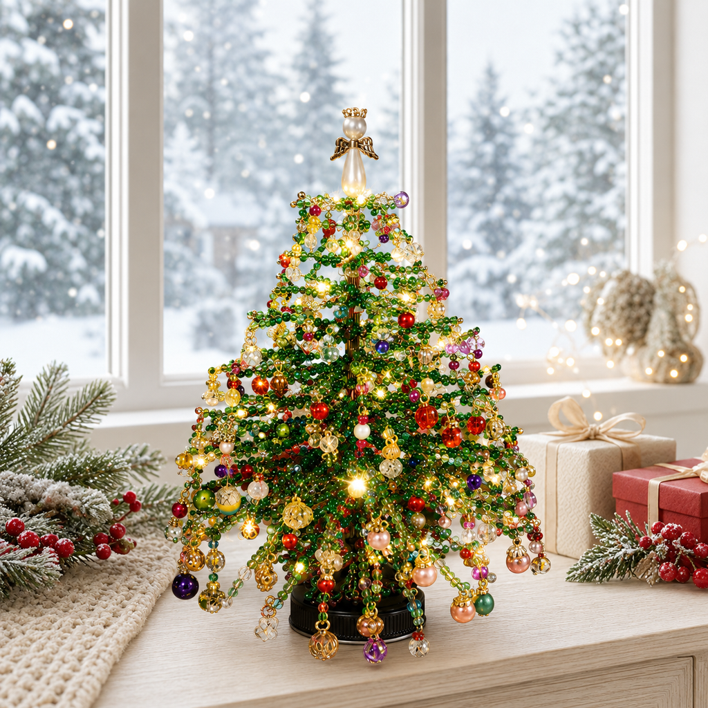 🎄✨ DIY Beaded Christmas Tree Kit – Create Your Own Sparkling Holiday Decoration