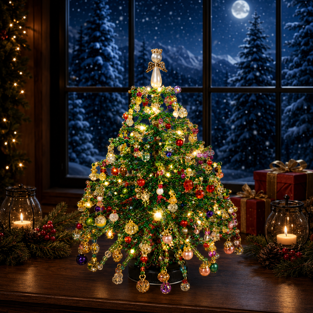 🎄✨ DIY Beaded Christmas Tree Kit – Create Your Own Sparkling Holiday Decoration