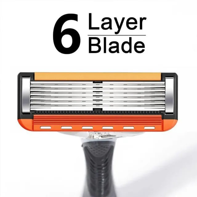 Men's Razor Refill Set + Free Handle – Ultra-Sharp Stainless Blades for Smooth Shave