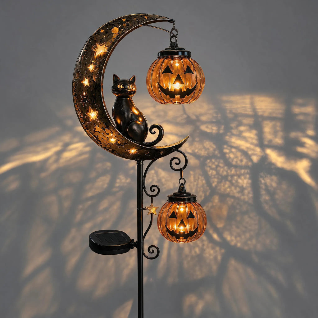 🎃 Halloween Early Bird Sale | 49% OFF 🐈‍⬛ Pumpkin Moon Garden Stake Light